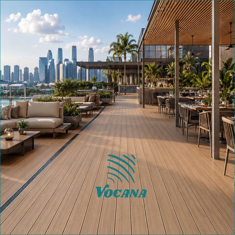 Ván sàn composite có nắp Singapore|sân thượng